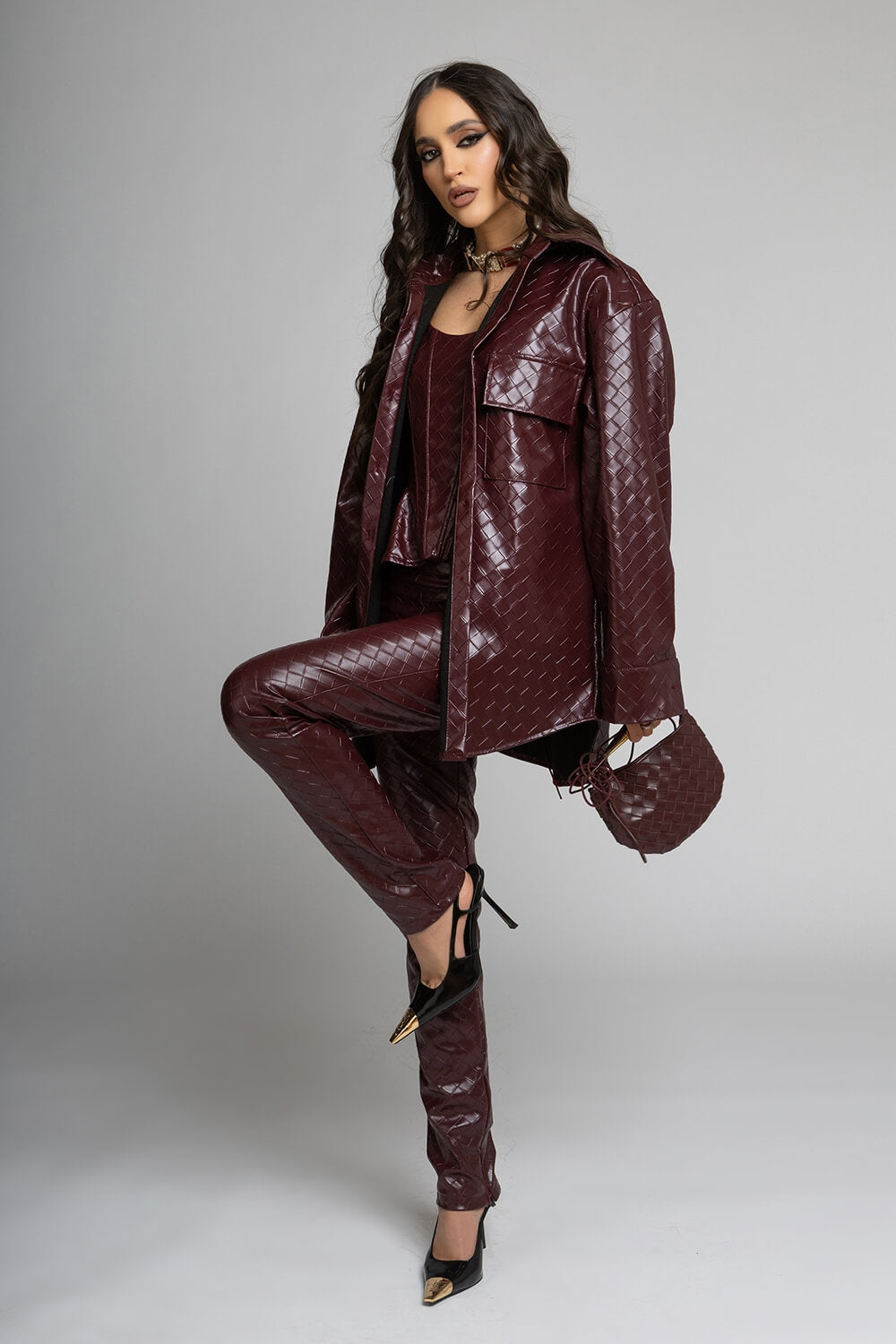 Nikole 6833 Leather Platform Shoes