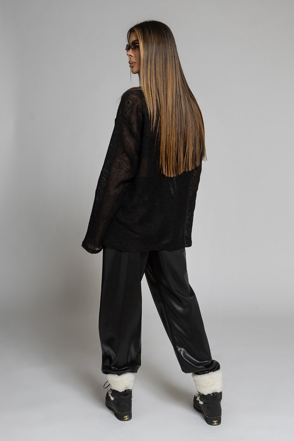 Pantaloni din piele Nikole 6841
