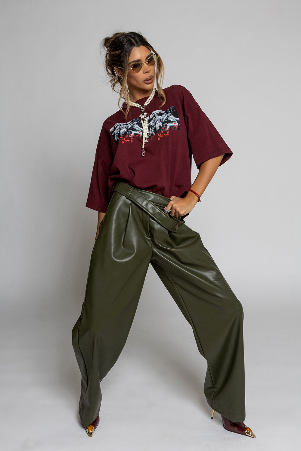 Nikole 6845 Leather Trousers